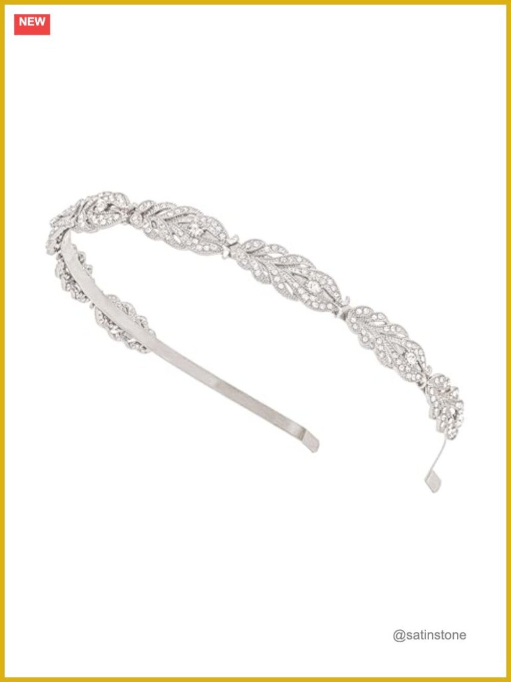 Rhinestone Crystal Wedding Headband Bridal Headpiece Simple Elegant